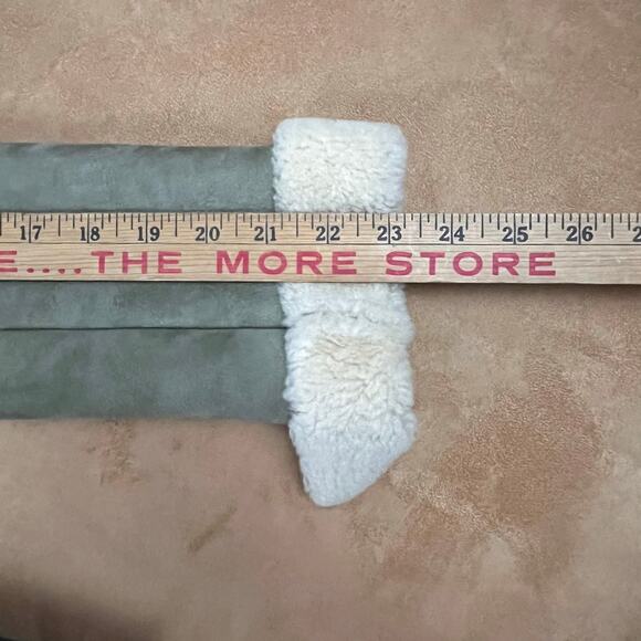 Y2K Shearling Sheepskin Fur Leather Blazer Jacket XS-S Mos - Picture 14 of 14